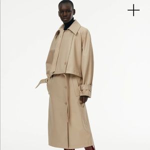 Vegan Leather Convertible Trench